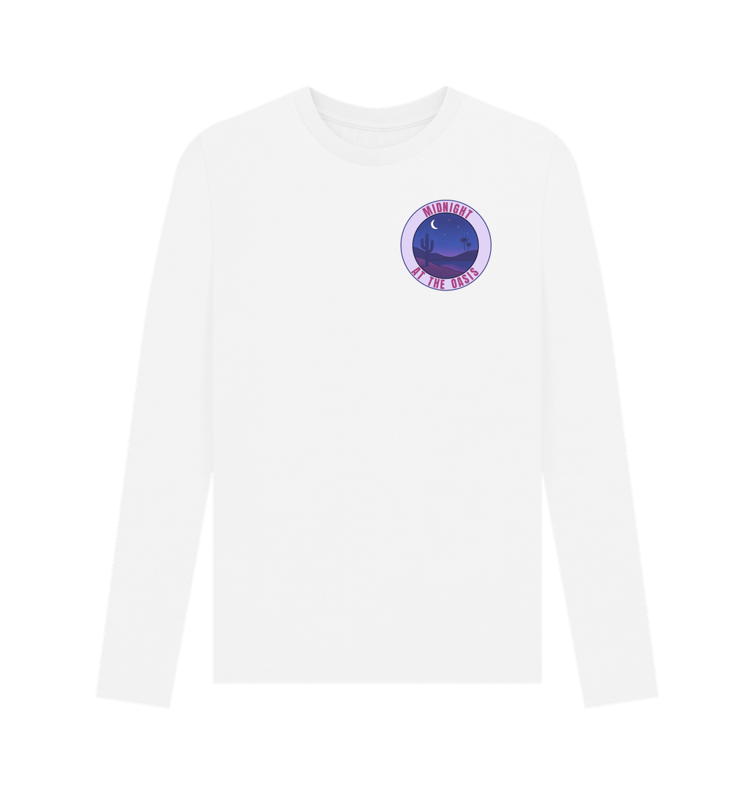 White Printed Long Sleeve T Shirt
