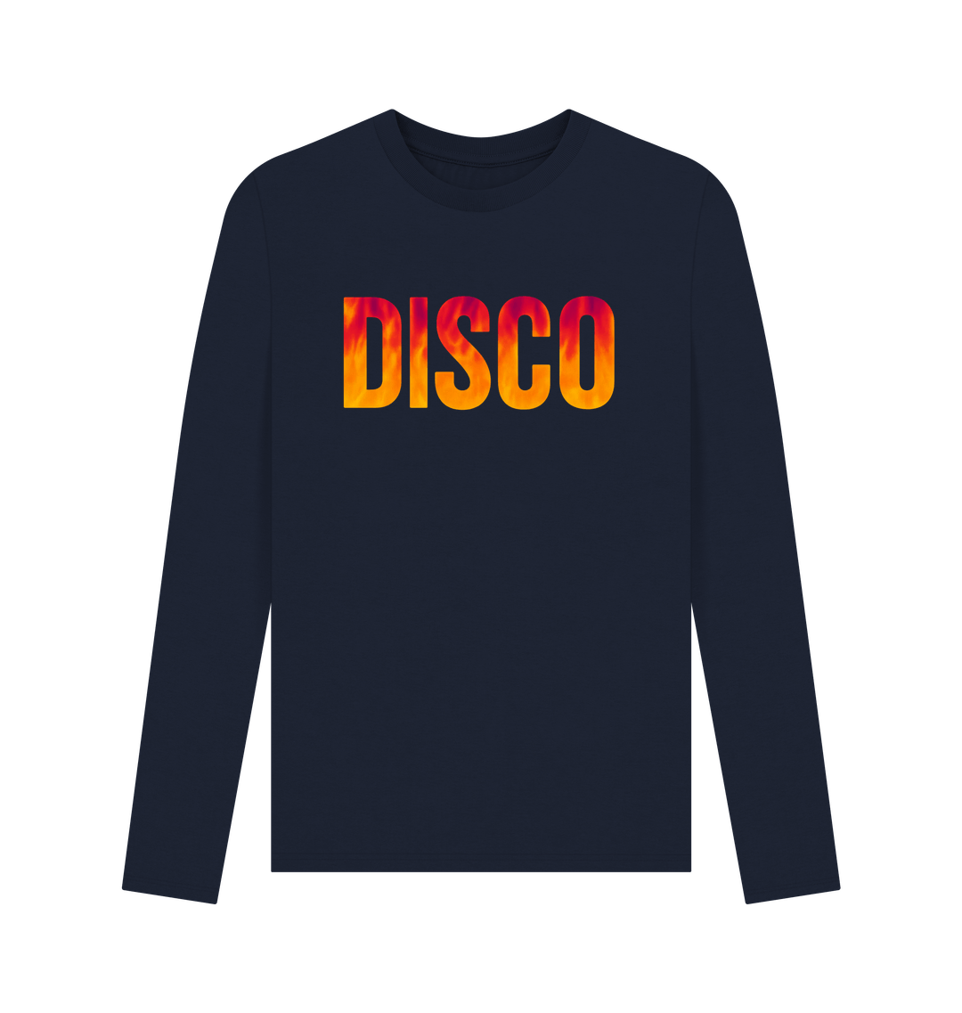 Navy Blue Printed Long Sleeve T Shirt