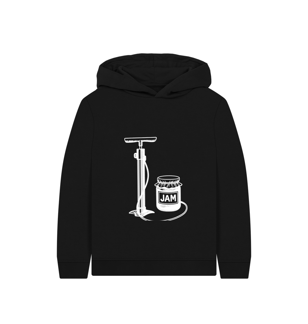 Black Printed Kids Hoodie