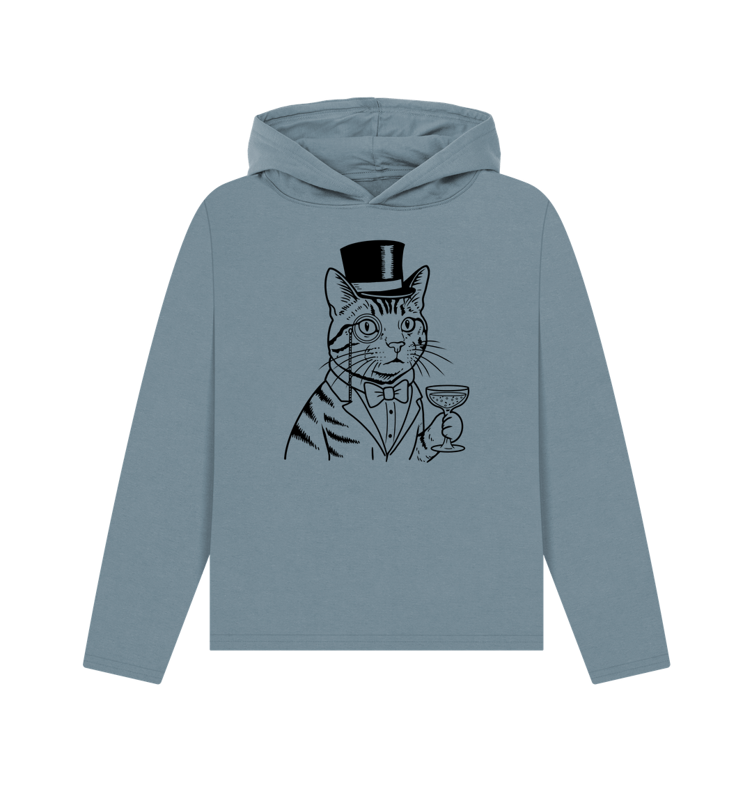 Stone Blue Printed Hoody