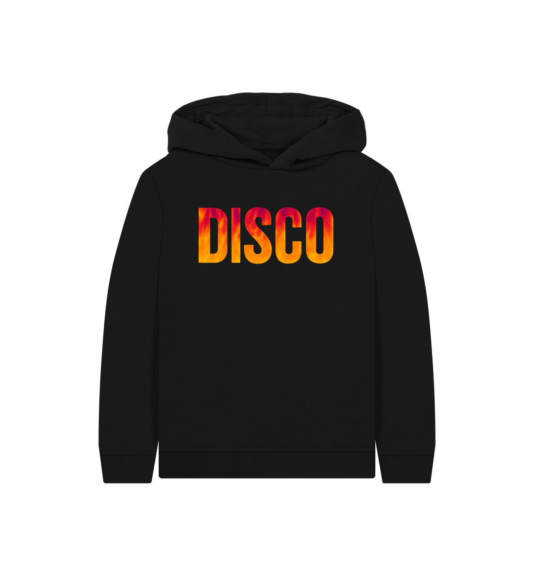 Black Printed Kids Hoodie