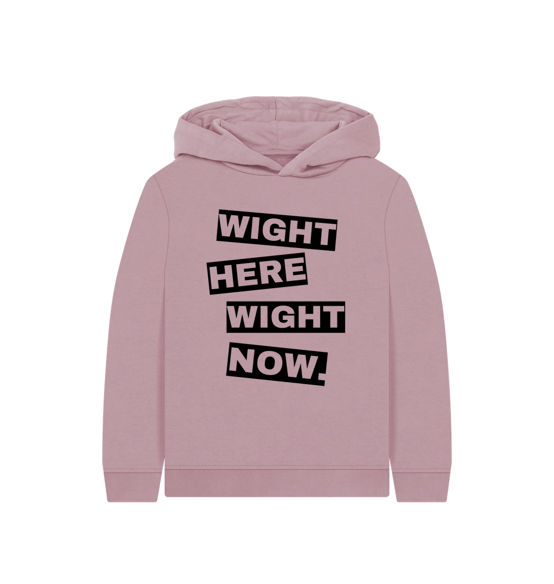 Mauve Printed Kids Hoodie