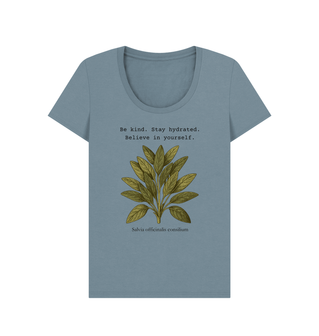 Stone Blue Printed T-shirt