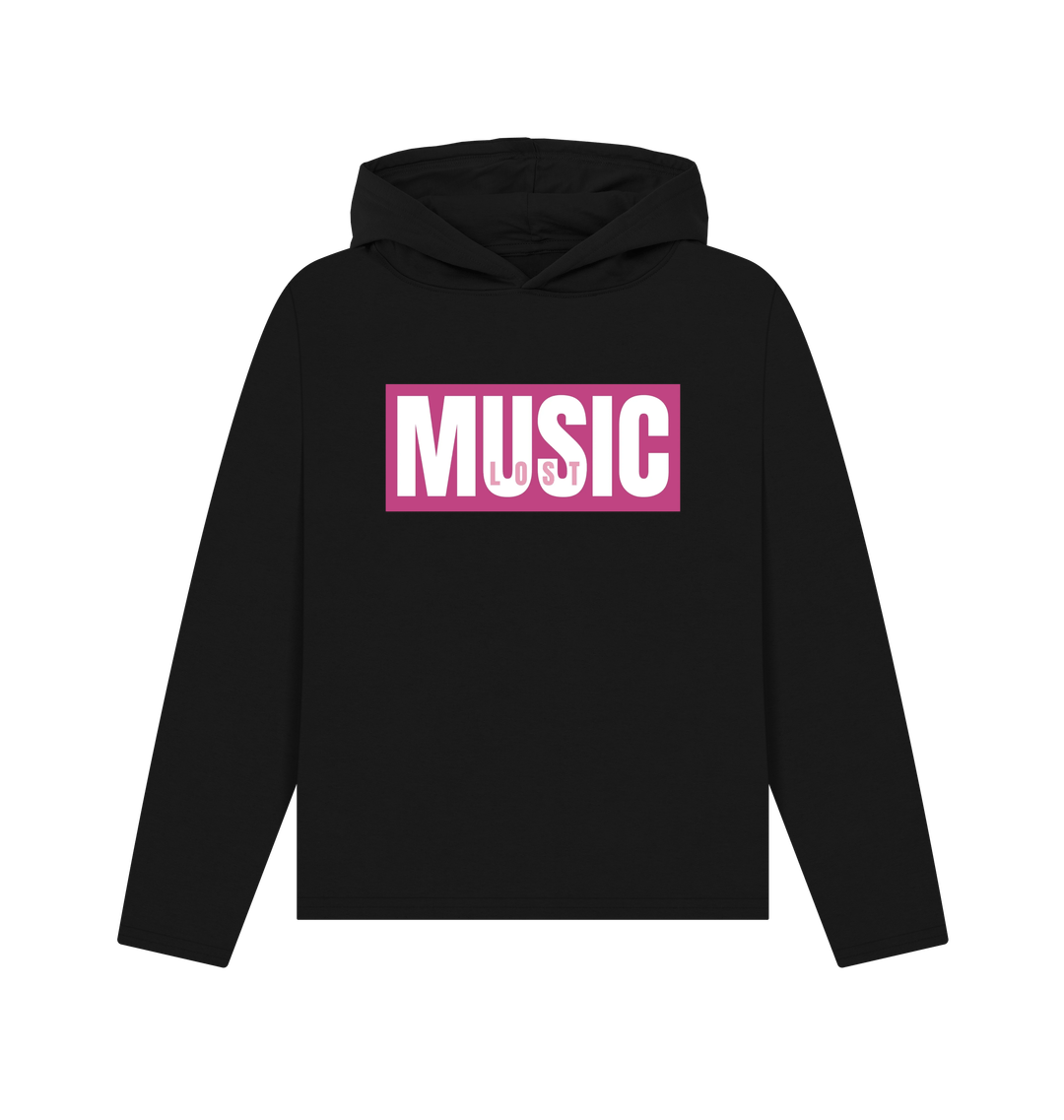 Black Printed Hoody