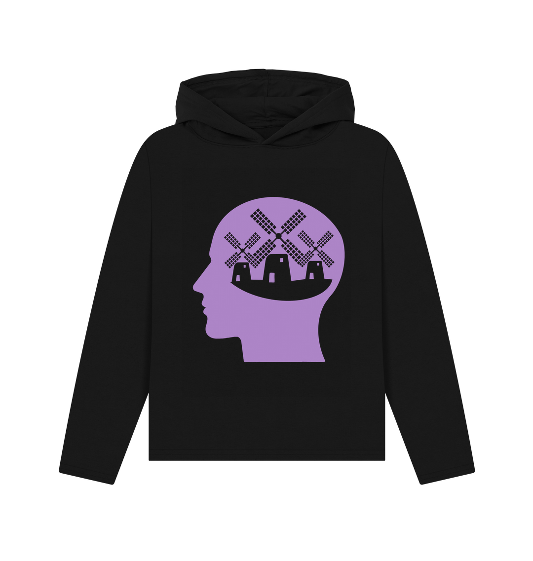 Black Printed Hoody