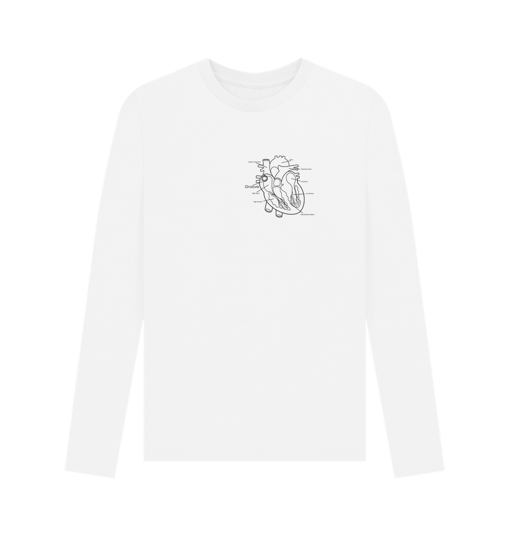 White Printed Long Sleeve T Shirt
