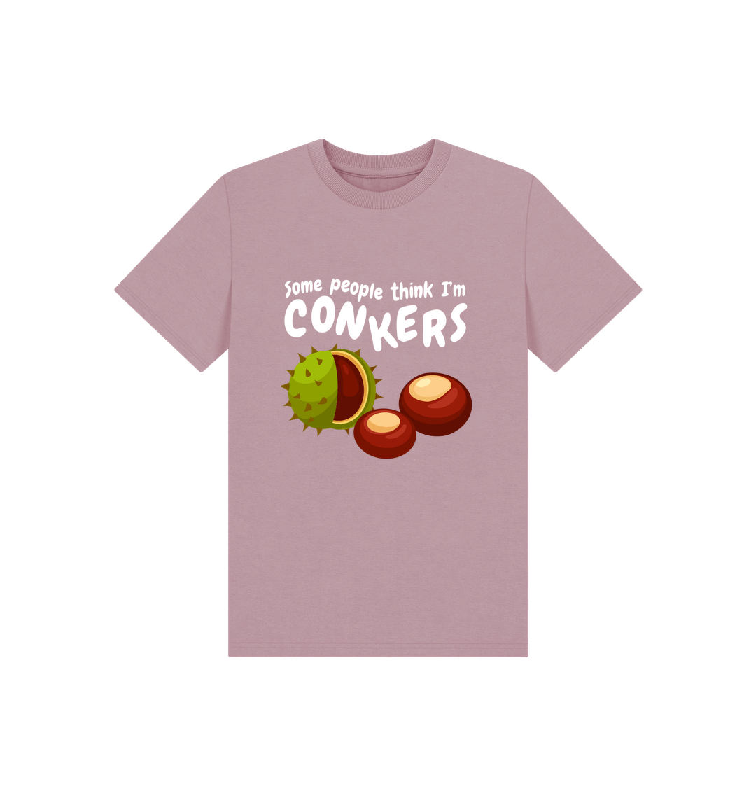 Mauve Printed Kids T-Shirt Front