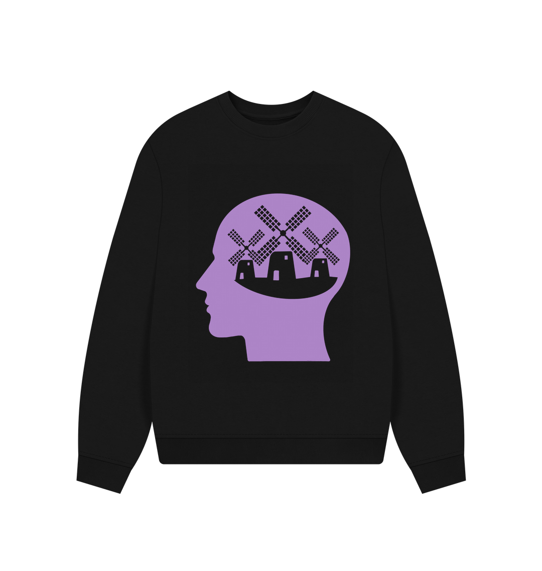 Black Printed Sweater