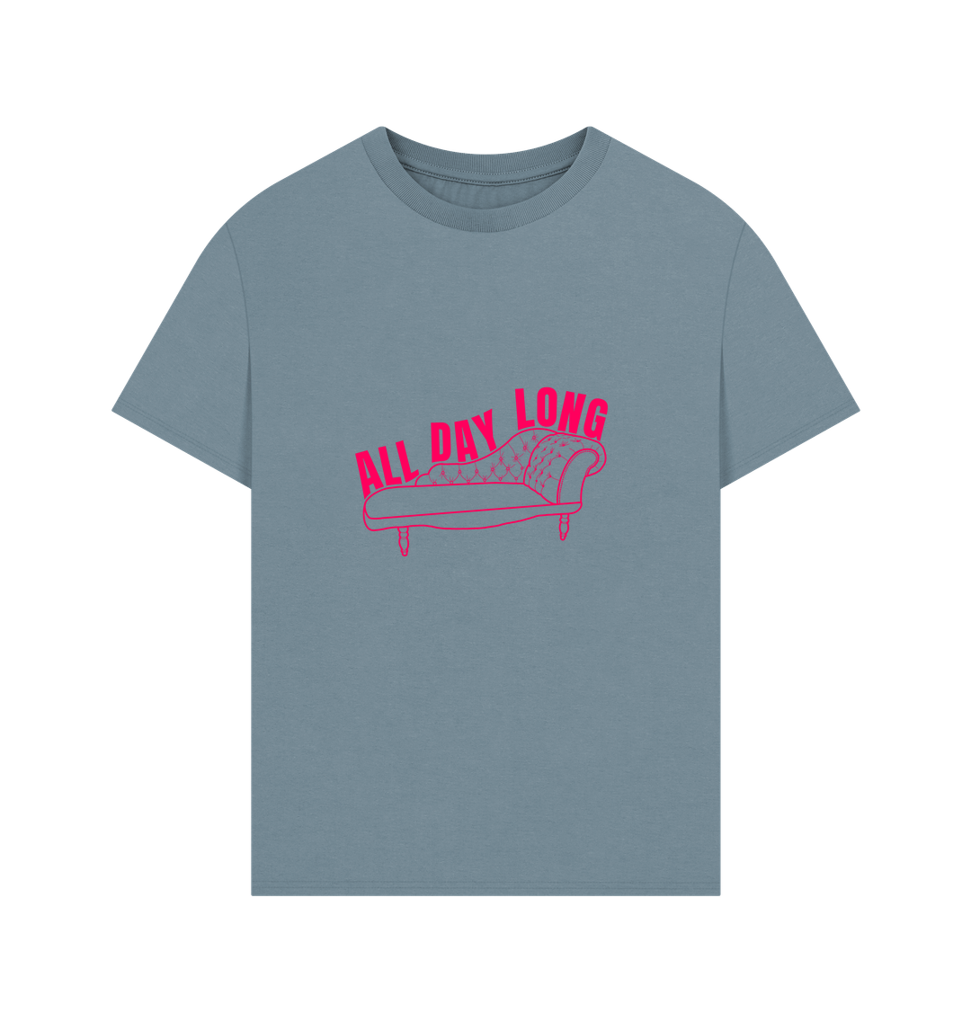 Stone Blue Printed T-shirt
