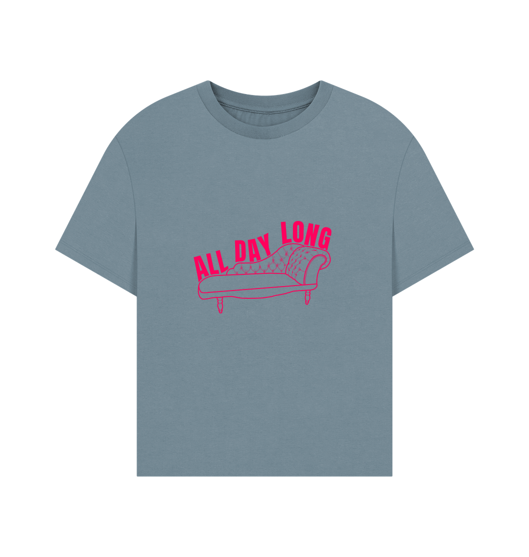 Stone Blue Printed T-shirt