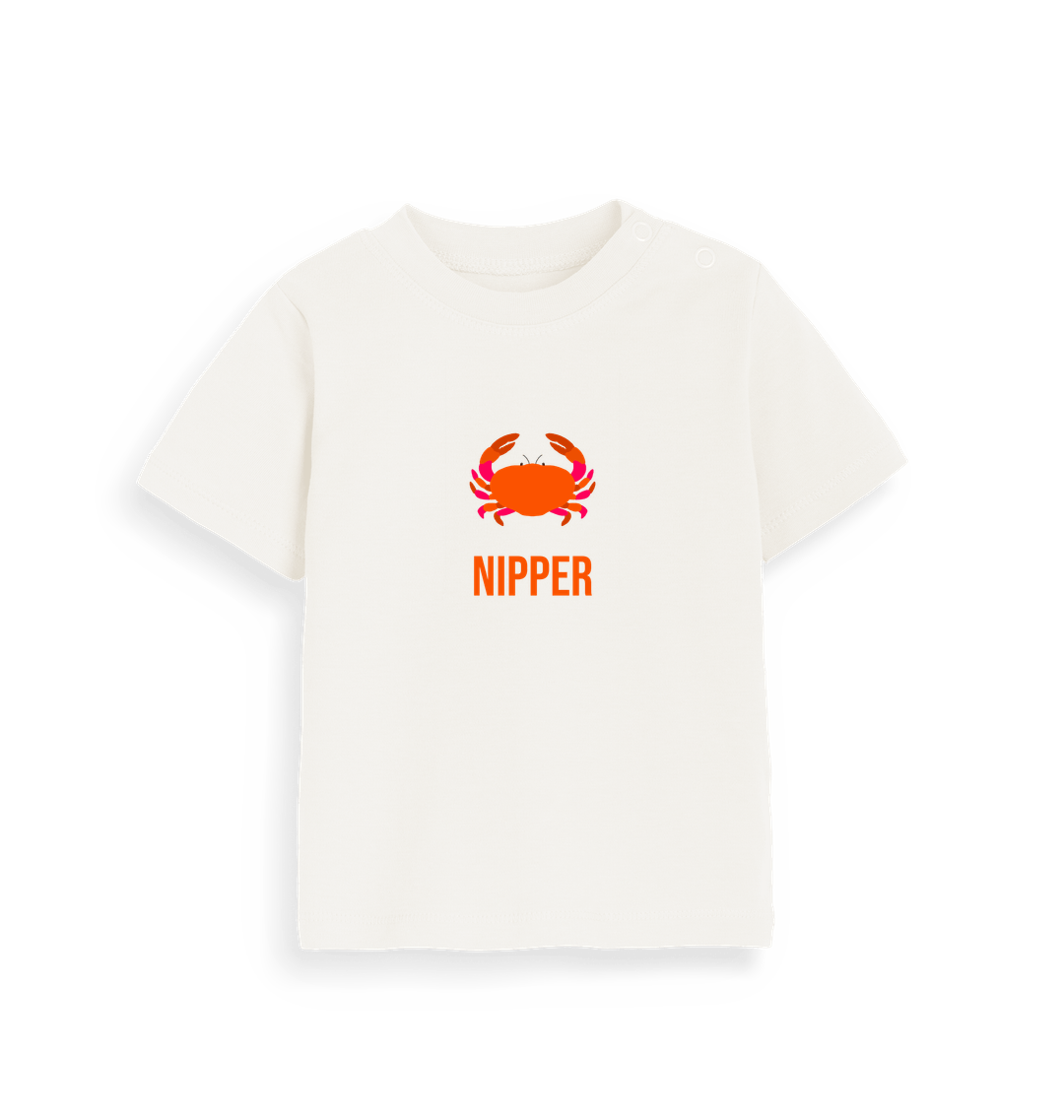 Organic Natural Printed Kids T-Shirt