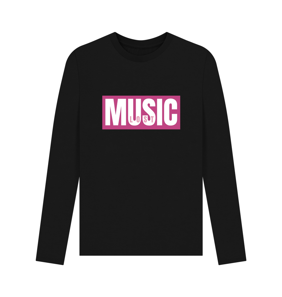 Black Printed Long Sleeve T Shirt