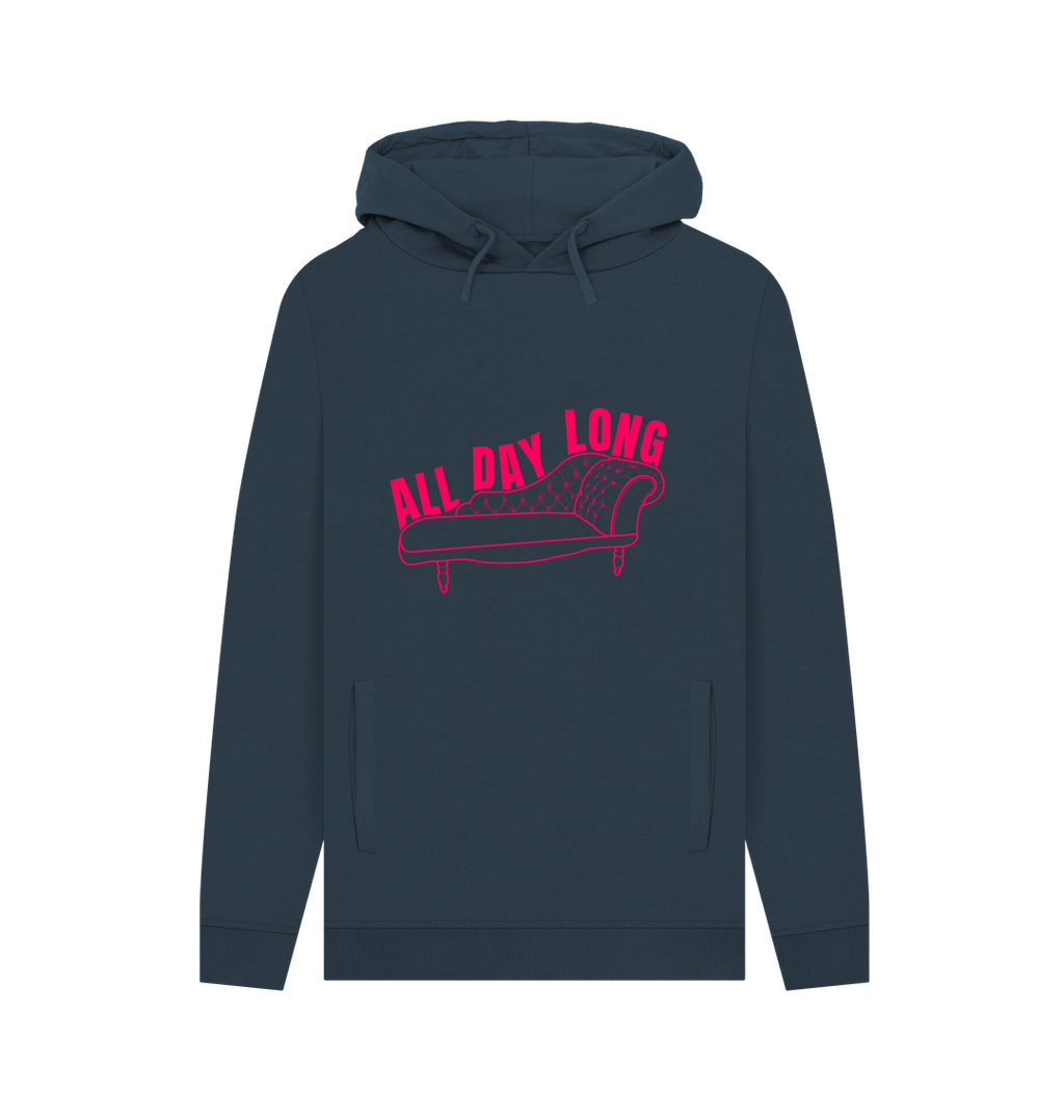 Navy Printed Hoody