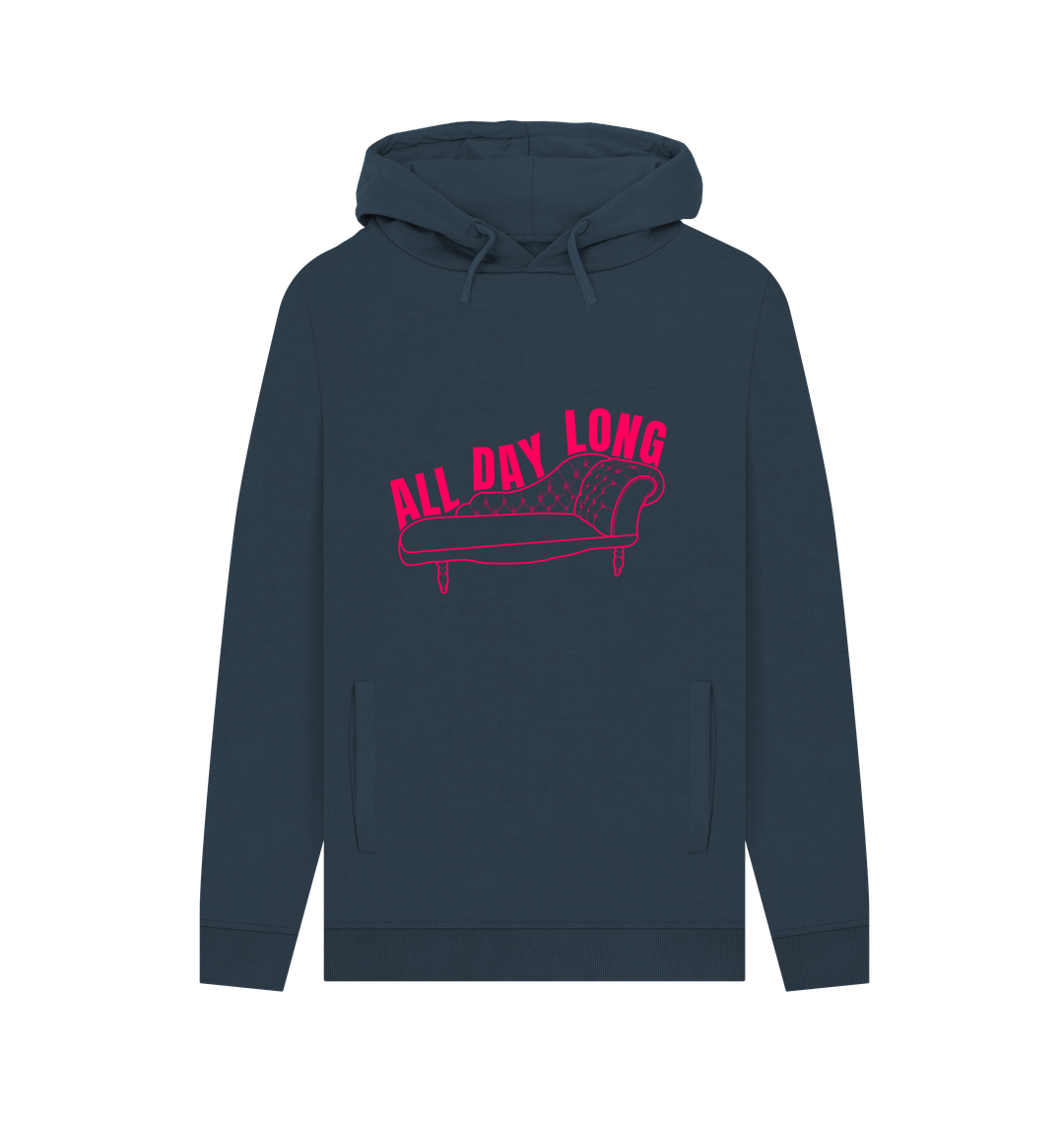 Navy Printed Hoody