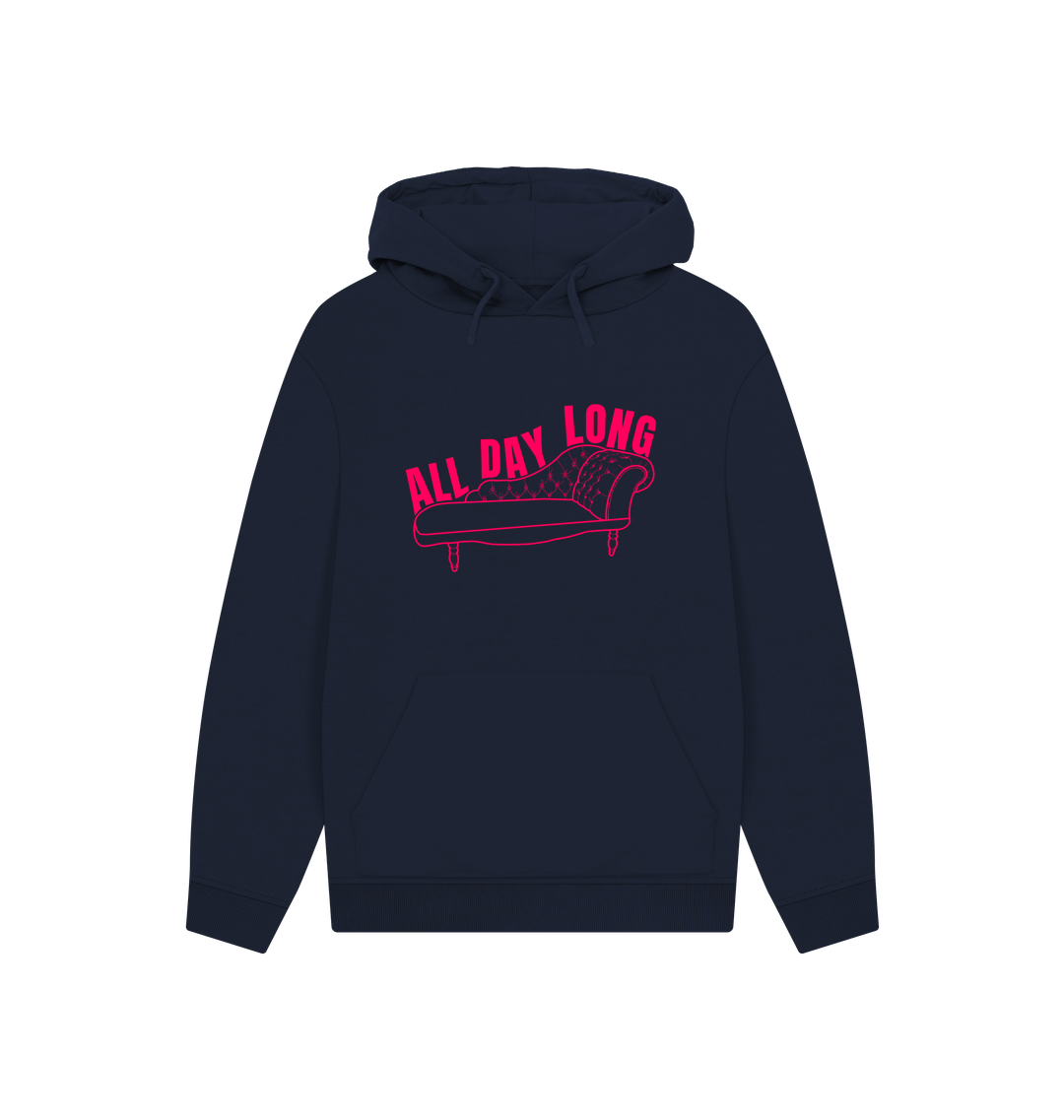 Navy Printed Hoody