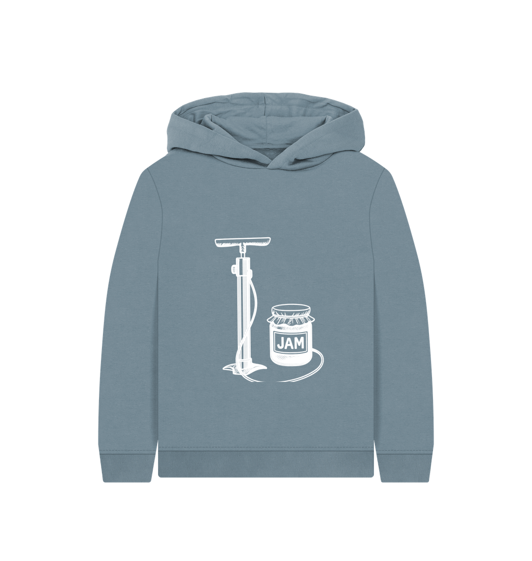 Stone Blue Printed Kids Hoodie