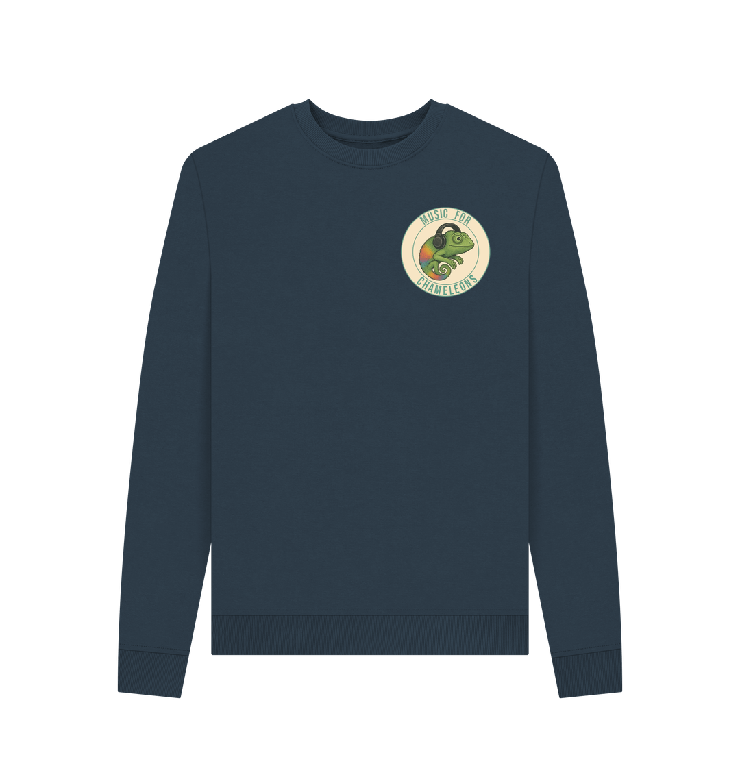 Navy Blue Printed Sweater