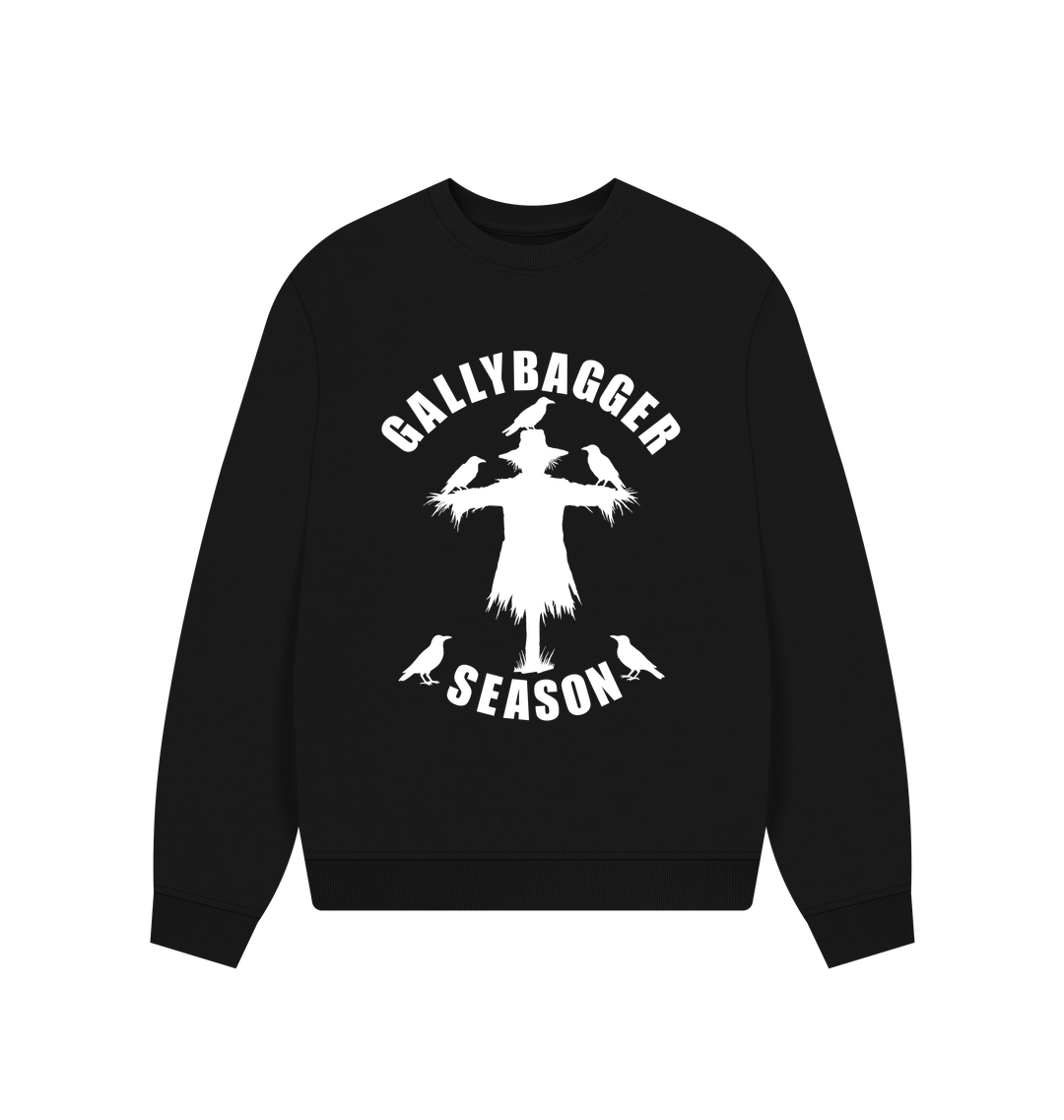 Black Printed Sweater Front