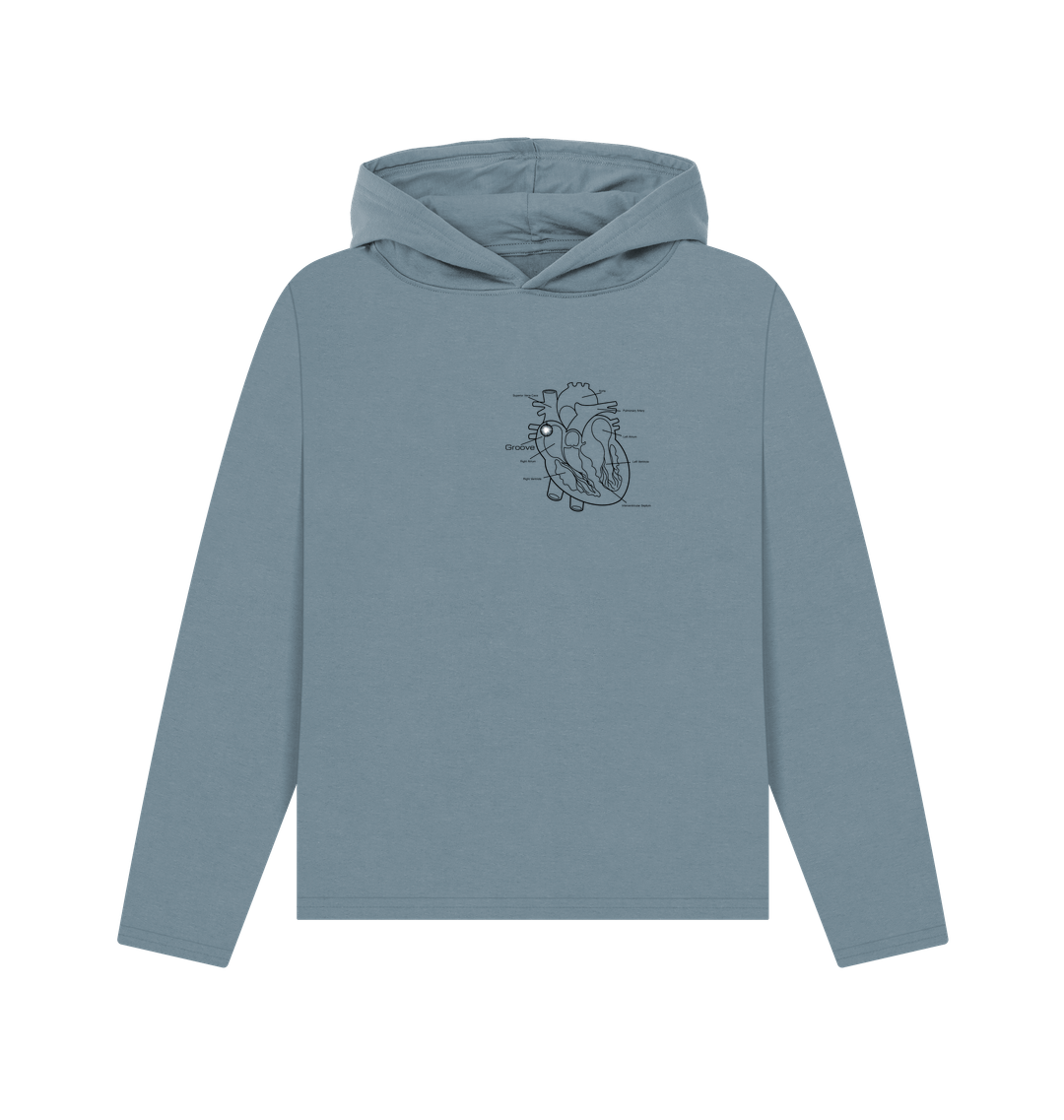 Stone Blue Printed Hoody