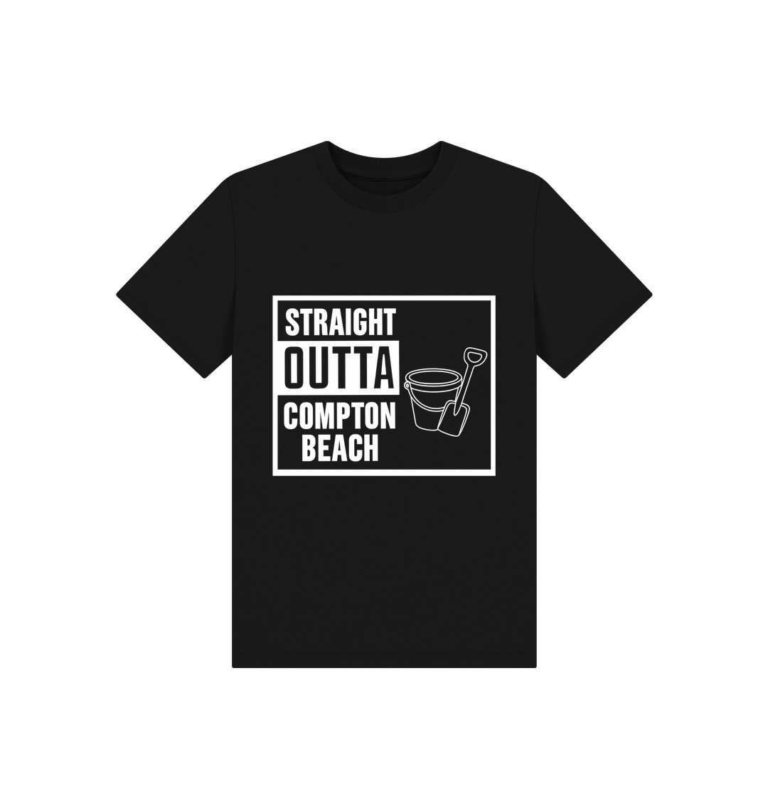 Black Printed Kids T-Shirt