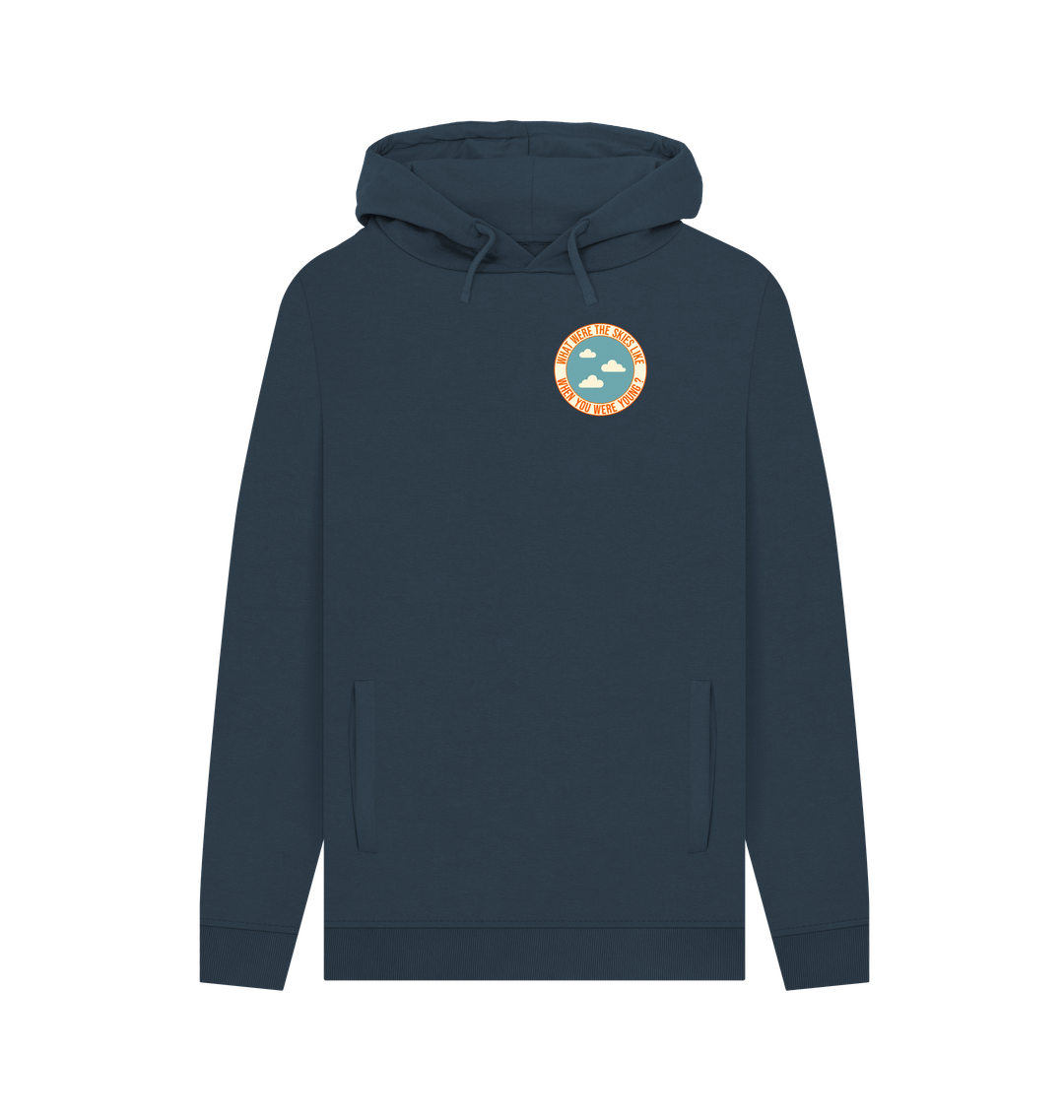 Navy Printed Hoody