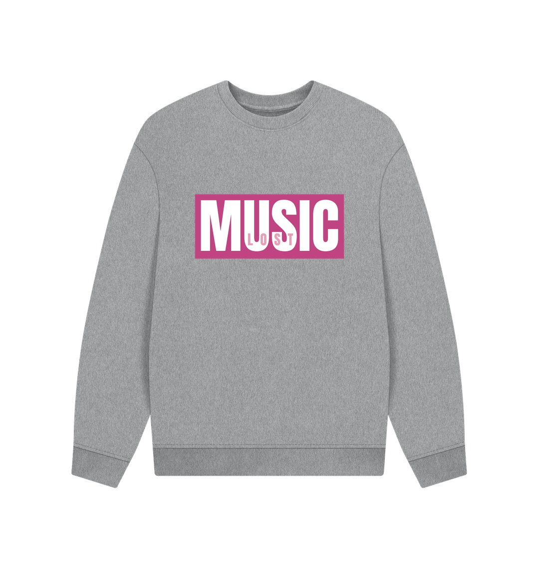 Athletic Grey Printed Sweater