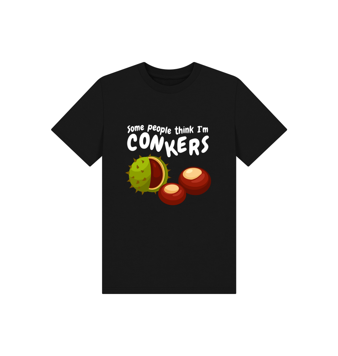 Black Printed Kids T-Shirt Front