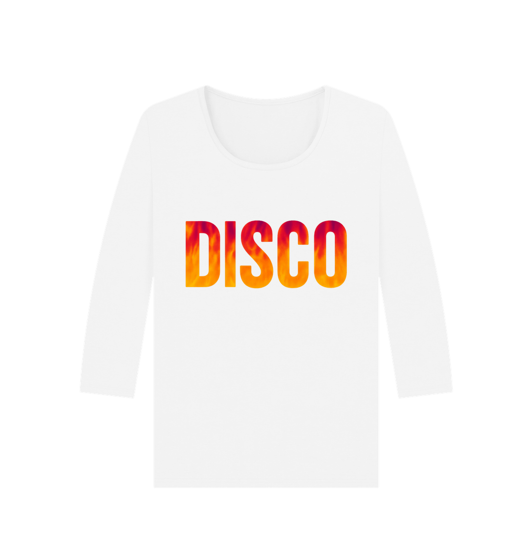 White Printed Long Sleeve T Shirt