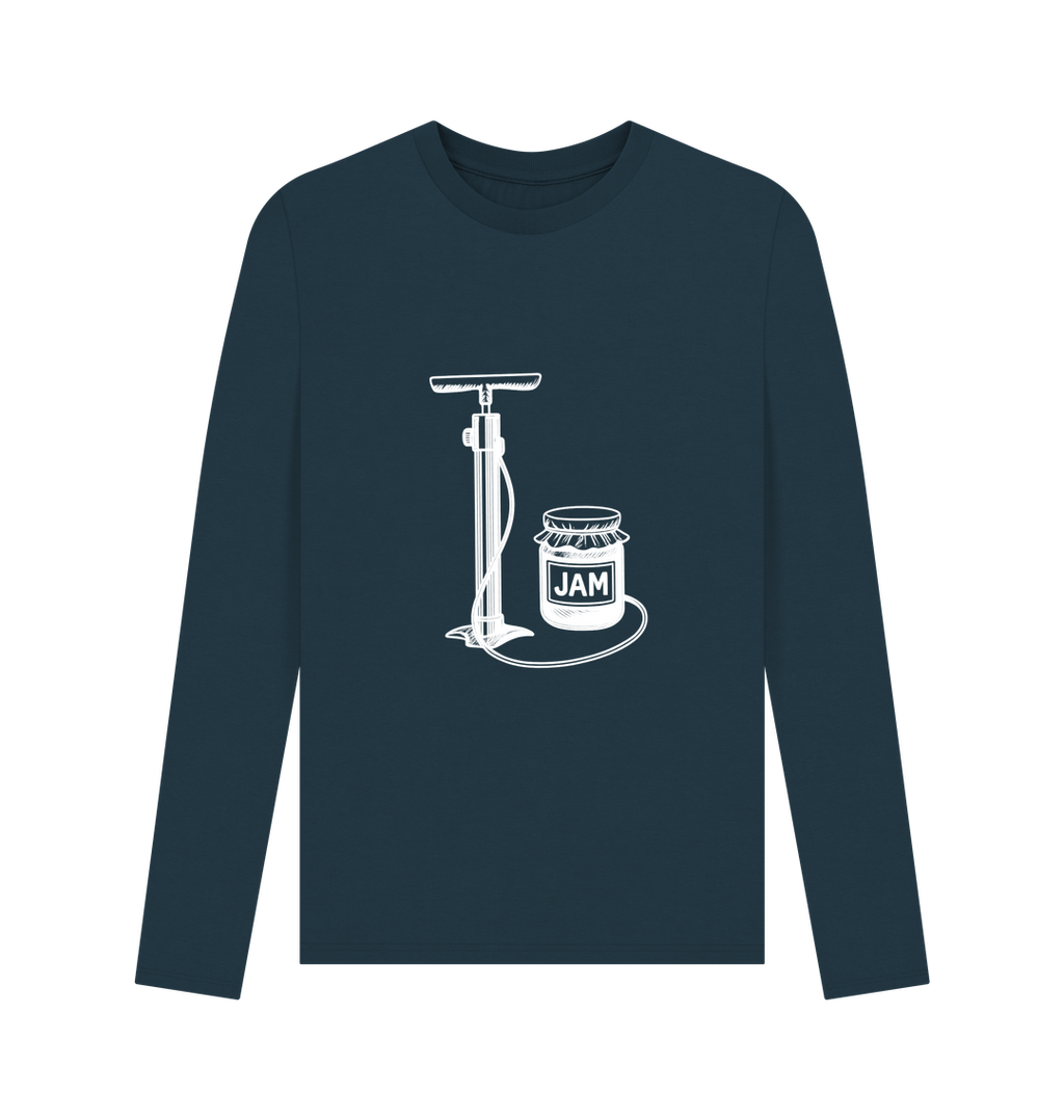Denim Blue Printed Long Sleeve T Shirt