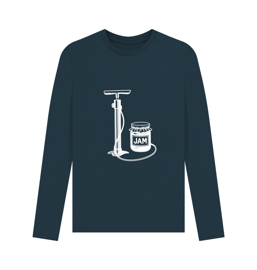 Denim Blue Printed Long Sleeve T Shirt